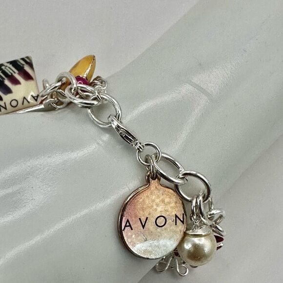 Avon vintage silver tone  charm bracelet - Picture 7 of 12